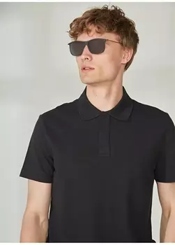 Черная мужская футболка-поло Bikkembergs