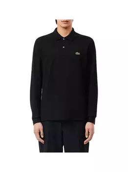 Черная мужская футболка-поло Lacoste