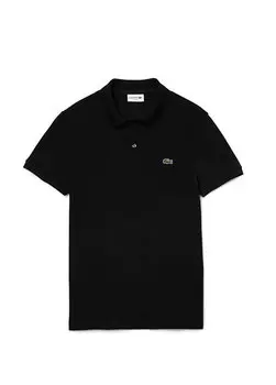 Черная мужская футболка-поло slim fit l.12.12 Lacoste