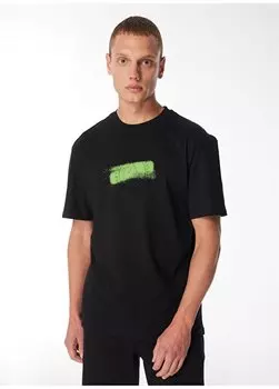 Черная мужская футболка с круглым воротником JCOSPRAY EMBO TEE SS CREW NECK Jack & Jones, черный