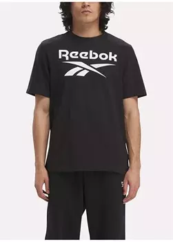 Черная мужская футболка с круглым воротником Reebok