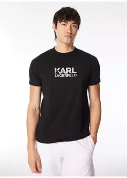 Черная мужская футболка с круглым вырезом 755060542241 Karl Lagerfeld, черный
