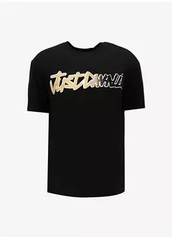 Черная мужская футболка с круглым вырезом 75OAH6R2 Just Cavalli, черный