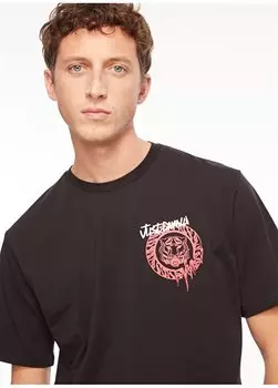 Черная мужская футболка с круглым вырезом 75OAHG03 Just Cavalli, черный