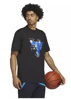 Черная мужская футболка с круглым вырезом Adidas