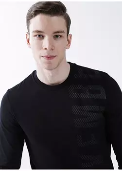 Черная мужская футболка с круглым вырезом Bikkembergs