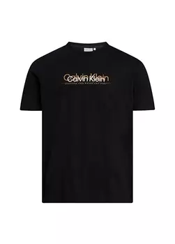 Черная мужская футболка с круглым вырезом Calvin Klein