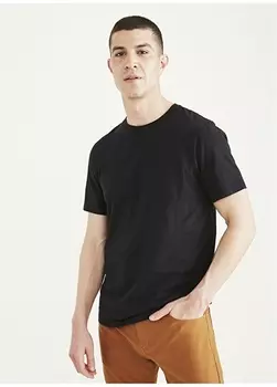 Черная мужская футболка с круглым вырезом Dockers