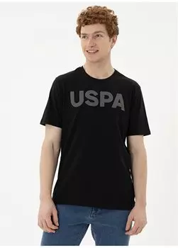 Черная мужская футболка с круглым вырезом GEARTIY024 U.S. Polo Assn., черный