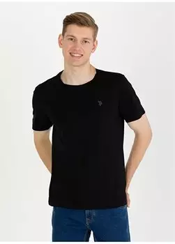 Черная мужская футболка с круглым вырезом GTS01IY023 U.S. Polo Assn., черный