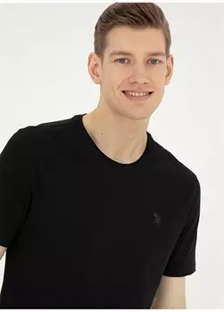 Черная мужская футболка с круглым вырезом GTS01IY024 U.S. Polo Assn., черный