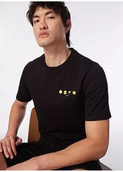 Черная мужская футболка с круглым вырезом JCOELMER TEE SS CREW NECK EXC Jack & Jones, черный