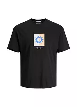 Черная мужская футболка с круглым вырезом JORMARBELLA BRANDING TEE SS CREW NE Jack & Jones, черный
