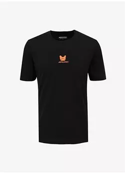 Черная мужская футболка с круглым вырезом JORMAXIM TEE SS CREW NECK EXC Jack & Jones, черный