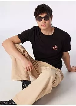 Черная мужская футболка с круглым вырезом JORPORTE TEE SS CREW NECK EXC Jack & Jones, черный