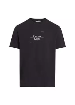 Черная мужская футболка с круглым вырезом K10K112489BEH Calvin Klein, черный