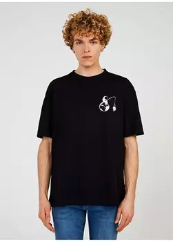 Черная мужская футболка с круглым вырезом с принтом TC9014 The Crow, черный