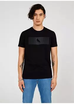 Черная мужская футболка с круглым вырезом с принтом TC7126 The Crow, черный