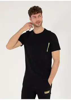 Черная мужская футболка с круглым вырезом с принтом PETER Pierre Cardin, черный