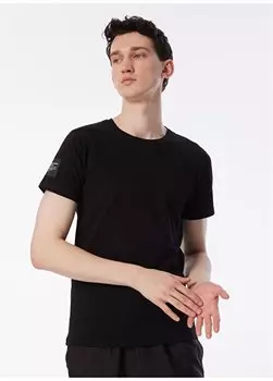 Черная мужская футболка с круглым вырезом с принтом KMTT S233 REBLURRY_REFLECTOR REGULA Ko Samui, черный