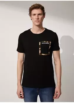 Черная мужская футболка с круглым вырезом с принтом People By Fabrika