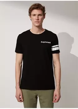 Черная мужская футболка с круглым вырезом с принтом People By Fabrika