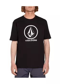 Черная мужская футболка с круглым вырезом Volcom