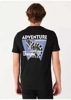 Черная мужская футболка с круглым вырезом W232263001 Футболка с круглым вырезом Wrangler, черный