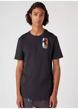 Черная мужская футболка с круглым вырезом W7CAD3XV6 Футболка с круглым вырезом Wrangler, черный