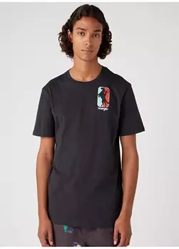 Черная мужская футболка с круглым вырезом Wrangler