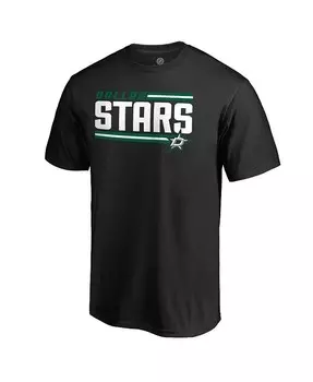 Черная мужская футболка с полосками по бокам Dallas Stars Iconic Collection Fanatics, черный