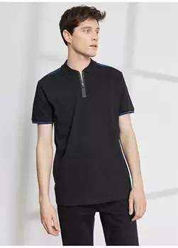 Черная мужская футболка с воротником поло Altnyldz Classic
