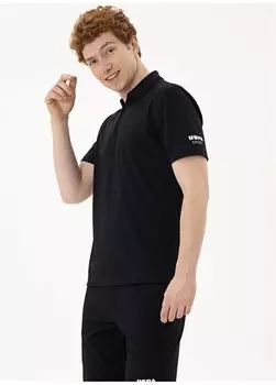 Черная мужская футболка с воротником поло KUNA U.S. Polo Assn., черный