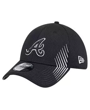 Черная мужская гибкая кепка Atlanta Braves Active Dash Mark 39THIRTY New Era, черный
