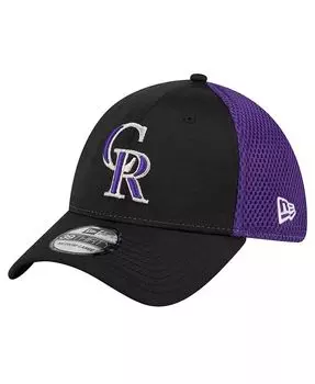Черная мужская гибкая шляпа Colorado Rockies Neo 39THIRTY New Era, черный