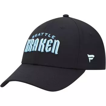 Черная мужская гибкая шляпа с фирменным логотипом Seattle Kraken Wordmark Fanatics