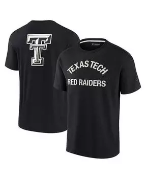 Черная мужская и женская футболка Texas Tech Red Raiders Super Soft с коротким рукавом Fanatics Signature, черный