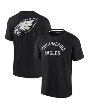 Черная мужская и женская супермягкая футболка Philadelphia Eagles с коротким рукавом Fanatics Signature, черный