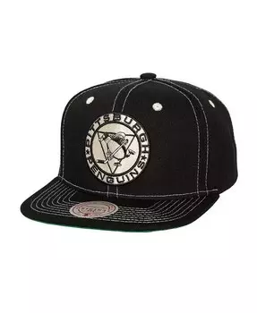 Черная мужская кепка Mitchell Ness Pittsburgh Penguins Energy Contrast Natural Snapback Mitchell & Ness, черный