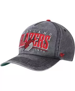 Черная мужская кепка Portland Trail Blazers Fontana Hitch Snapback '47 Brand, черный