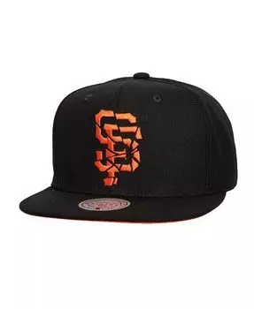 Черная мужская кепка San Francisco Giants Shattered Snapback Mitchell & Ness, черный
