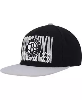 Черная мужская кепка Snapback Brooklyn Nets SOUL Cross Check Mitchell & Ness, черный
