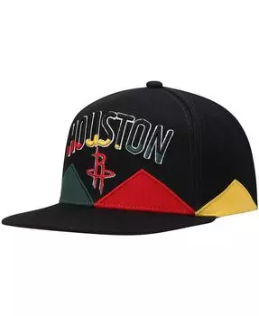 Черная мужская кепка Snapback Houston Rockets Black History Month Mitchell & Ness