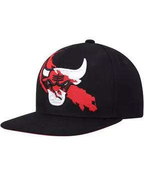 Черная мужская кепка Snapback с раскраской по номерам Chicago Bulls Mitchell & Ness