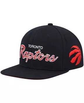 Черная мужская кепка Toronto Raptors Hardwood Classics Script 2.0 Snapback Mitchell & Ness