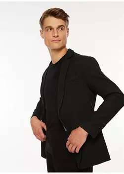 Черная мужская куртка с рисунком People By Fabrika