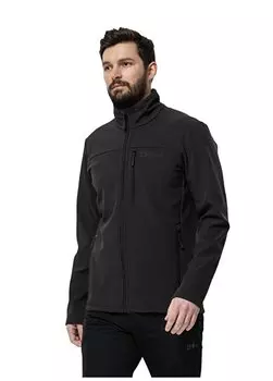 Черная мужская куртка с воротником с капюшоном Whirlwind Men Jack Wolfskin, черный