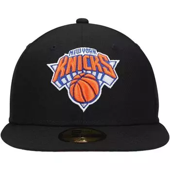 Черная мужская облегающая кепка New Era New York Knicks Team Wordmark 59FIFTY