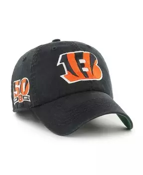 Черная мужская приталенная шляпа Cincinnati Bengals Sure Shot Franchise '47 Brand, черный