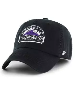Черная мужская приталенная шляпа Colorado Rockies Cooperstown Collection Franchise '47 Brand